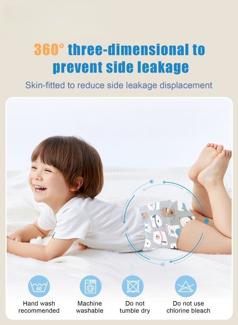 Baby Potty Training Underwear for Boys and Girls 5 Pack Absorbent Training Pants for Toddlers with Printed Reusable Cotton Toilet Training Pants for 12-18kg Kids (2-4 Years) - Image 3